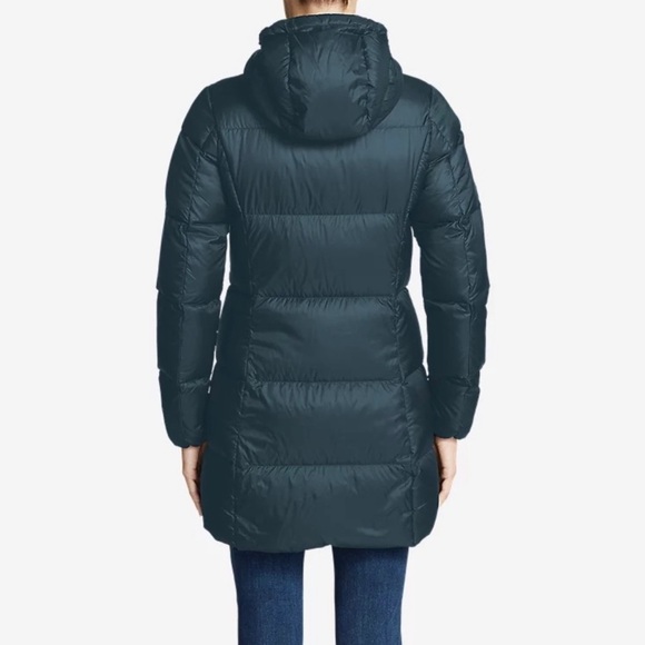 Eddie Bauer Luna Peak Down Hooded Parka Blue jacket - Picture 3 of 11
